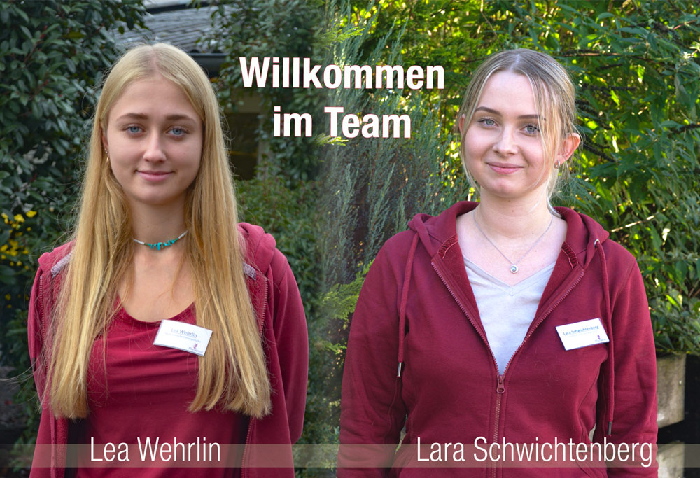 Lea Wehrlin und Lara Schwichtenberg - willkommen im Team